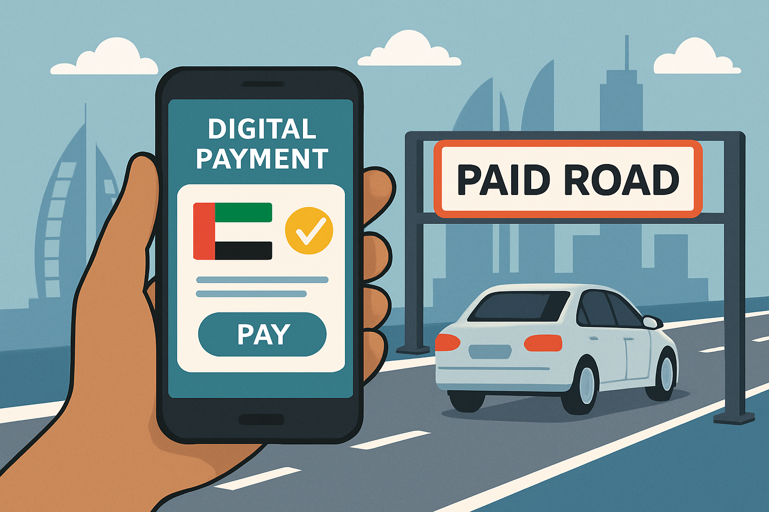 Digital payment system for UAE paid roads